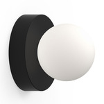 Bola Sphere Wall / Ceiling Light - Matte Black / Opal