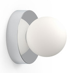 Bola Sphere Wall / Ceiling Light - Chrome / Opal