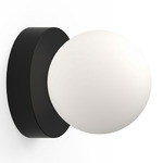 Bola Sphere Wall / Ceiling Light - Matte Black / Opal