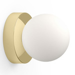 Bola Sphere Wall / Ceiling Light - Brass / Opal