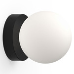 Bola Sphere Wall / Ceiling Light - Matte Black / Opal