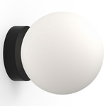 Bola Sphere Wall / Ceiling Light - Matte Black / Opal