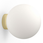 Bola Sphere Wall / Ceiling Light - Brass / Opal