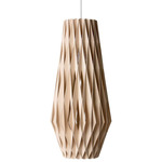 Pilke Tall Pendant - White / Natural