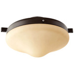 Wet Location Dome Fan Light Kit - Oiled Bronze / Amber Scavo / Amber Scavo
