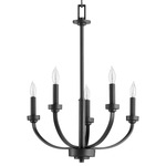 Reyes Candlelight Chandelier - Textured Black