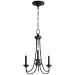 Brooks Bare Chandelier - Textured Black