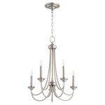 Brooks Bare Chandelier - Satin Nickel