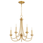 Brooks Bare Chandelier - Aged Brass