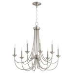Brooks Bare Chandelier - Satin Nickel