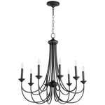 Brooks Bare Chandelier - Textured Black