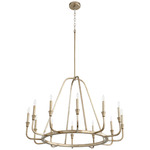 Marquee Chandelier - Aged Silver Leaf
