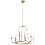Marquee Chandelier - Aged Silver Leaf