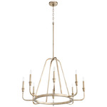 Marquee Chandelier - Aged Silver Leaf