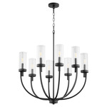 Ladin Chandelier - Textured Black / Clear