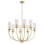 Ladin Chandelier - Aged Brass / Smoke