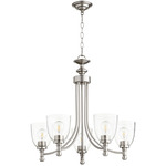 Rossington Chandelier - Satin Nickel / Clear Seeded