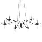 Lorelei Chandelier - Matte Black / Crystal