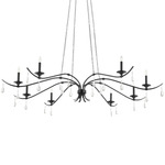 Lorelei Chandelier - Matte Black / Crystal