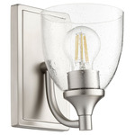 Enclave Wall Light - Satin Nickel / Clear Seeded