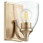 Enclave Wall Light - Aged Brass / Clear Seeded