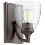 Enclave Wall Light - Oiled Bronze / Clear Seeded