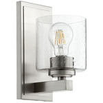 Kaplan Wall Sconce - Satin Nickel / Clear Seeded