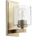 Kaplan Wall Sconce - Aged Brass / Clear Seeded