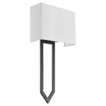 Bolivar 2-Light Wall Sconce - Matte Black / White