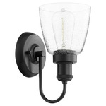 Hollis Wall Sconce - Matte Black / Clear Seeded