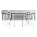Kaplan Bathroom Vanity Light - Satin Nickel / Clear Seeded