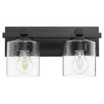 Kaplan Bathroom Vanity Light - Black / Clear Seeded