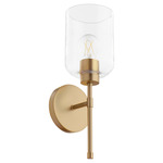 Tribute Wall Sconce - Aged Brass / Clear