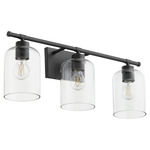 Tribute Bathroom Vanity Light - Matte Black / Clear