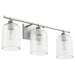 Tribute Bathroom Vanity Light - Satin Nickel / Clear