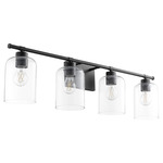 Tribute Bathroom Vanity Light - Matte Black / Clear