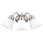 Fort Worth Traditional Bathroom Vanity Light - Satin Nickel / Satin Opal