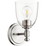 Rossington Wall Light - Satin Nickel / Clear Seeded
