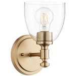 Rossington Wall Light - Aged Brass / Clear Seeded