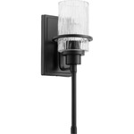Lazo Wall Sconce - Noir / Clear Chiseled Glass