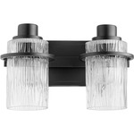 Lazo Bathroom Vanity Light - Noir / Clear Chiseled Glass