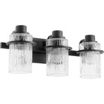 Lazo Bathroom Vanity Light - Noir / Clear Chiseled Glass