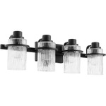 Lazo Bathroom Vanity Light - Noir / Clear Chiseled Glass