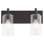 Fallstaff Bathroom Vanity Light - Matte Black / Clear