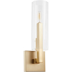 Harbin Wall Sconce - Aged Brass / Clear