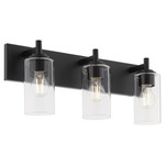 Fallstaff Bathroom Vanity Light - Matte Black / Clear