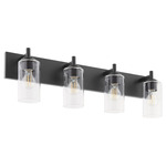Fallstaff Bathroom Vanity Light - Matte Black / Clear