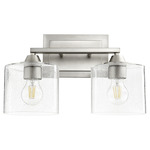 Dakota Bathroom Vanity Light - Satin Nickel / Clear Seeded