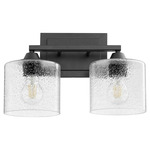 Dakota Bathroom Vanity Light - Black / Clear Seeded