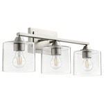 Dakota Bathroom Vanity Light - Satin Nickel / Clear Seeded